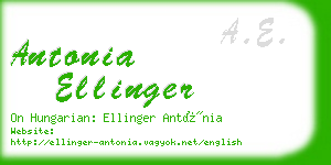 antonia ellinger business card